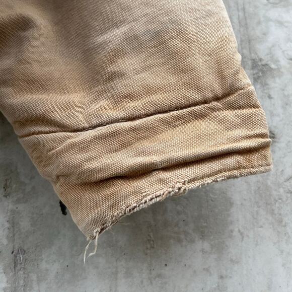 Vintage Union Made Carhartt Detroit Blanket Lined Jacket Workwear 6BLJ 48 Tan - Picture 10 of 16